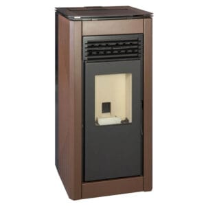 FERLUX Poêle à granulés (Pellets) NATALIA 10kW marron vintage - façade fonte