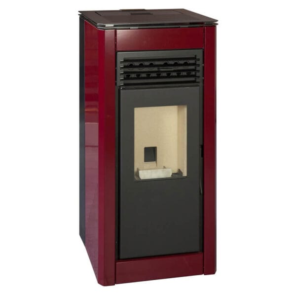 FERLUX Poêle à granulés (Pellets) NATALIA 10kW rouge impérial - façade fonte