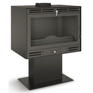 FERLUX Poêle à bois en fonte AFAR 49 12,4kW sur pied central
