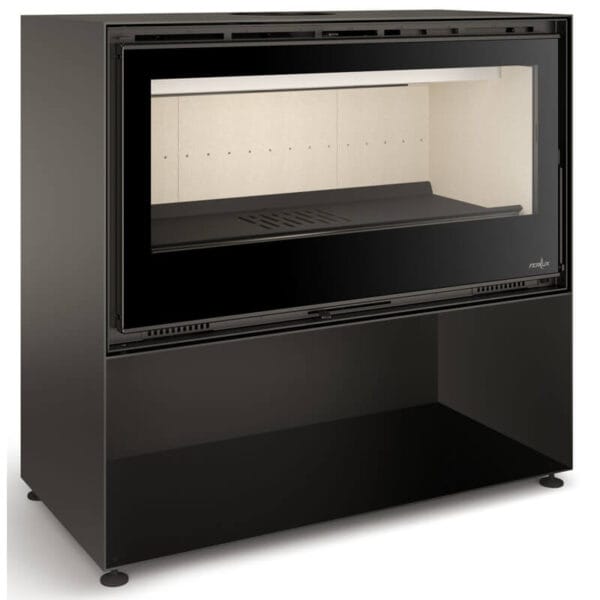 FERLUX Poêle à bois ENYA 100 9,5kW sur range bûche