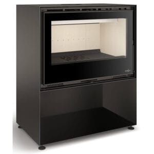 FERLUX Poêle à bois ENYA 80 6,4kW sur range bûche
