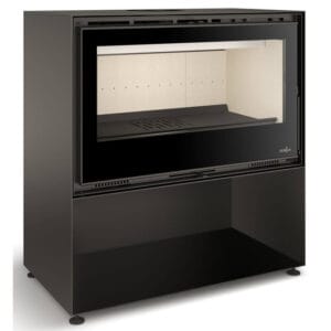 FERLUX Poêle à bois ENYA 90 8,5kW sur range bûche