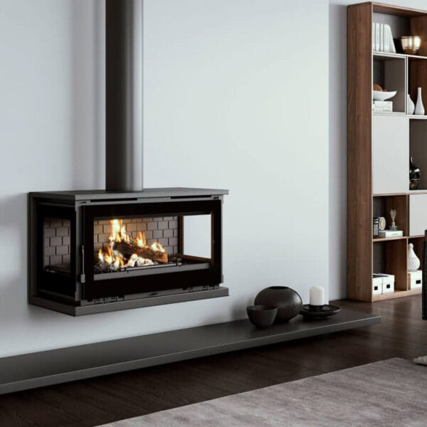 FM Poêle à bois suspendu M-100 FK 13,5kW foyer fonte – Image 2