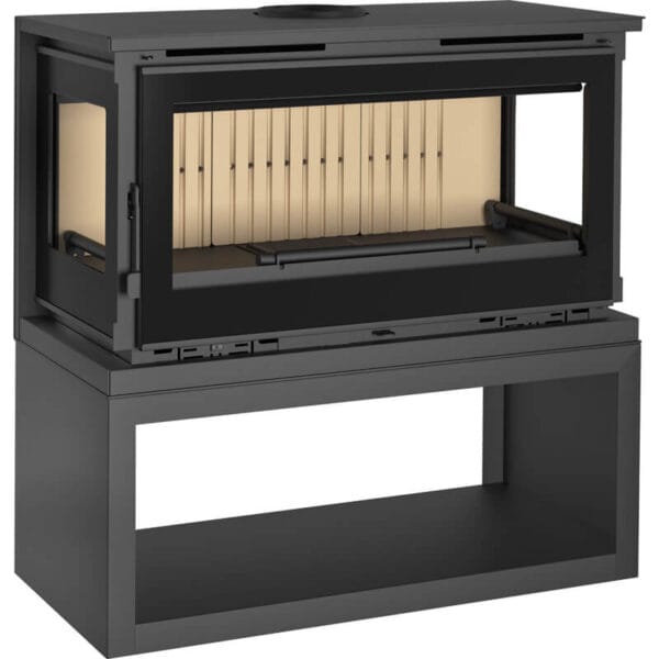 FM Poêle à bois panoramique 3 faces M-183 LK 13kW turbo ventilé