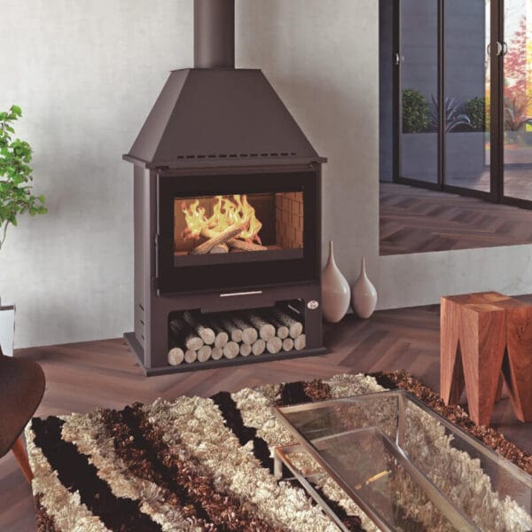 FM Poêle à bois M-300 TFK 12,5kW foyer fonte turbo ventilé – Image 2
