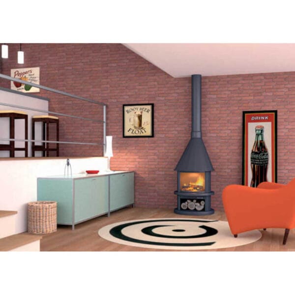 FOCGRUP Cheminée ronde sur pied ES41PC 9kW