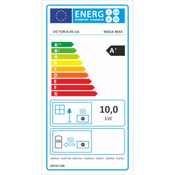 Poêle à bois MEGA MAX 10kW noir – Image 2
