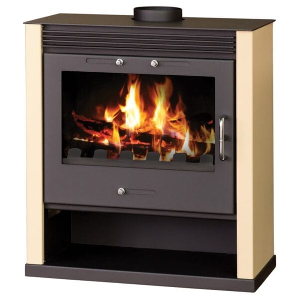 Poêle à Bois RUBIN Blanc Ivoire 13kW