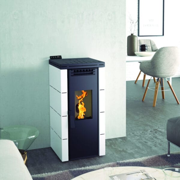 FM Poêle à granulés BP-100 9,5kW Blanc – Image 2