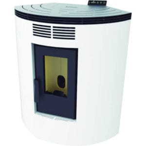 FM Poêle à granulés d'angle BP-100R 9,5kW Blanc