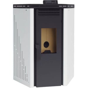 FM Poêle à granulés d'angle BP-101R 9,5kW Blanc