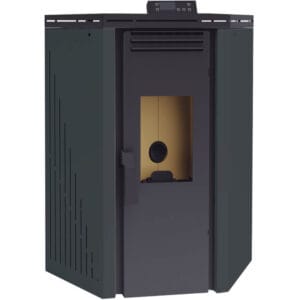 FM Poêle à granulés d'angle BP-101R 9,5kW Noir