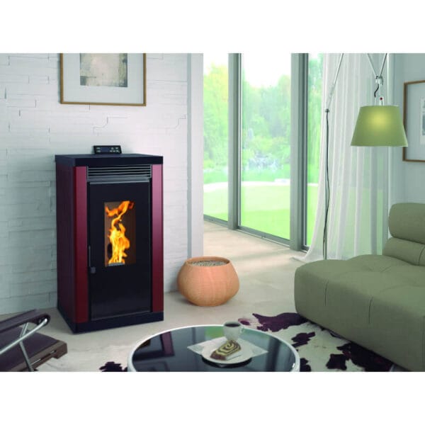 FM Poêle à granulés BP-200K 12kW Rouge – Image 2