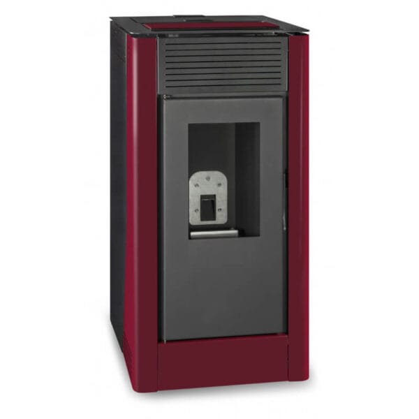 ESCALOR Poêle à granulés hydro DELIA 15kW rouge – Image 2