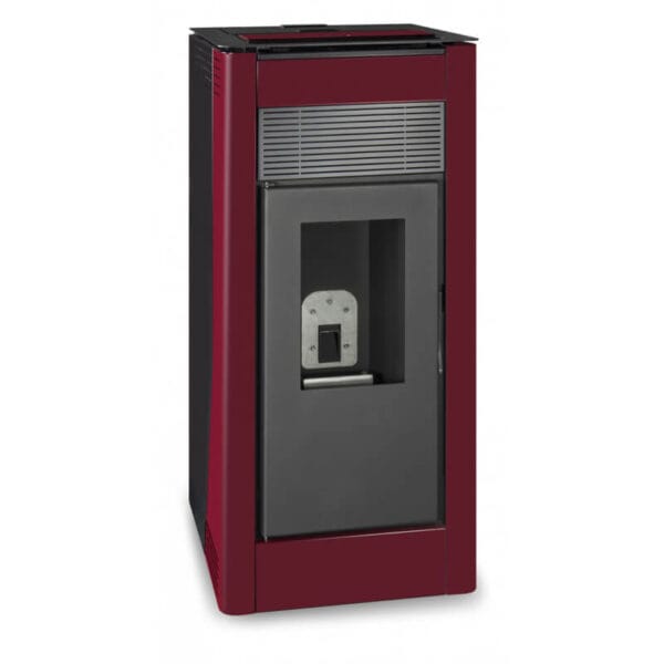 ESCALOR Poêle à granulés hydro DELIA 27kW rouge – Image 2