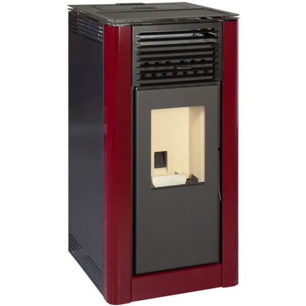 ESCALOR Poêle à granulés ISABELLA 10kW rouge A+ Conforlux