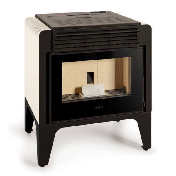 FERLUX Poêle à granulés ARES 10kW Blanc perlé - A+