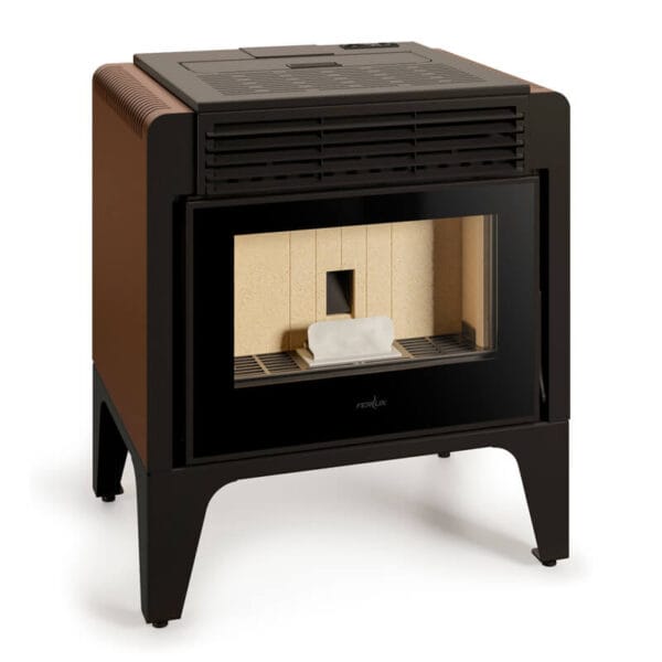 FERLUX Poêle à granulés ARES 6kW Marron vintage - A+