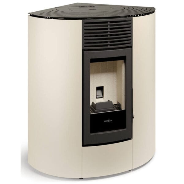 FERLUX Poêle à granulés d'angle (Pellets) LARA 8kW blanc - A+