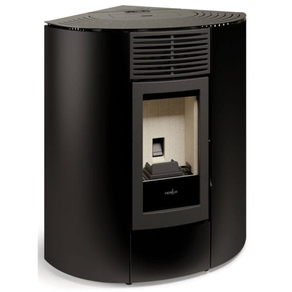 FERLUX Poêle à granulés d'angle (Pellets) LARA 10kW noir - A+