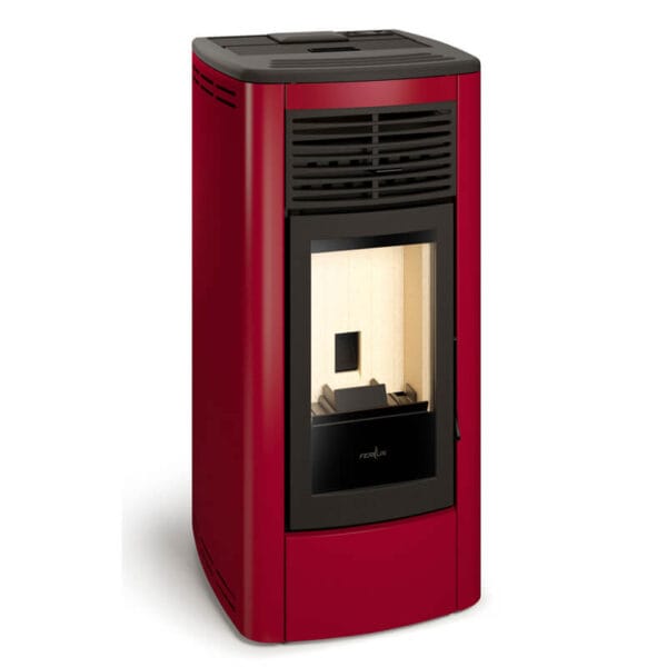 FERLUX Poêle à granulés (Pellets) SHARA 8kW rouge - A+