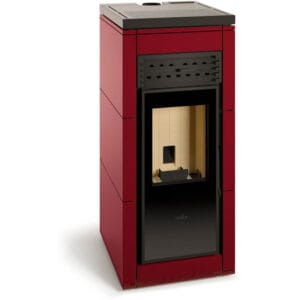 FERLUX Poêle à granulés VENUS 8kW Rouge impérial - A+